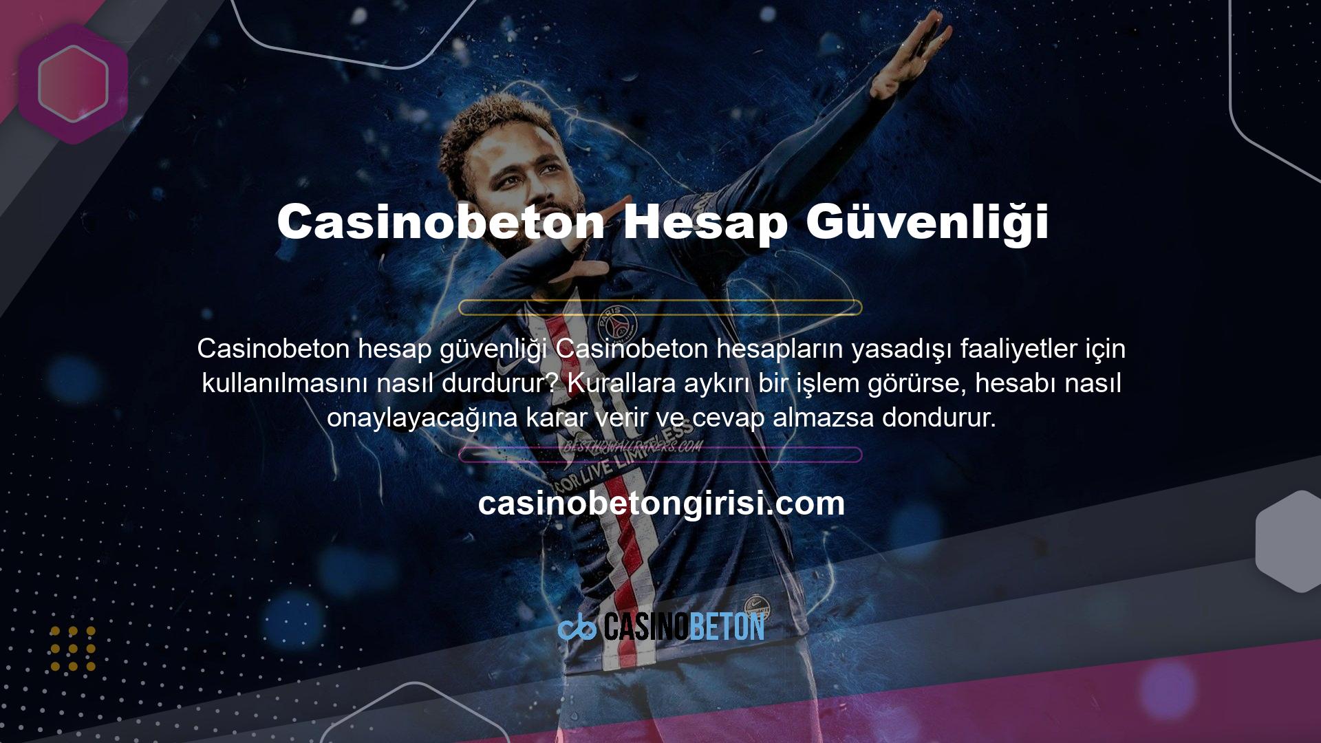 Kuralların ihlali, Bahis Kuralları veya Hizmet Koşulları veya Casinobeton Casino, Yuva, Üyelik Kuralları, Hesap Açma Kuralları, Yasal Prosedürler gibi oyun kurallarının ihlali durumunda, hesap derhal bilgilendirilecek ve dondurulacaktır